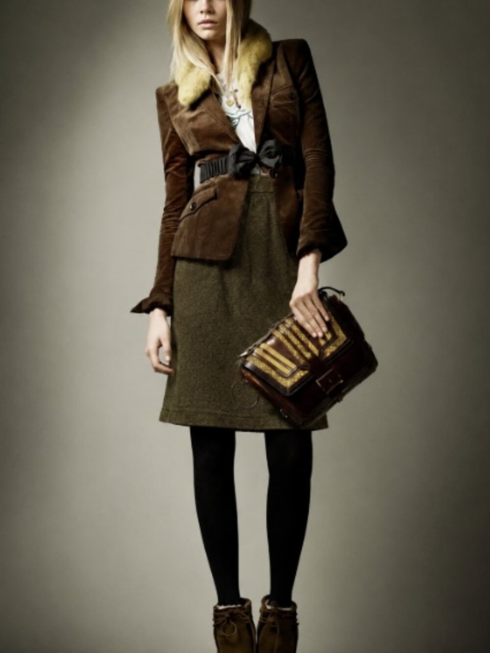 BURBERRY BRIT Wool Blend Skirt